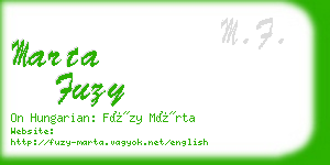 marta fuzy business card